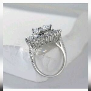 925 White Gold Diamond Ring